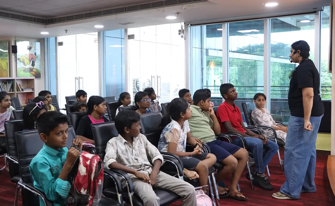 Students participating in workshop activity