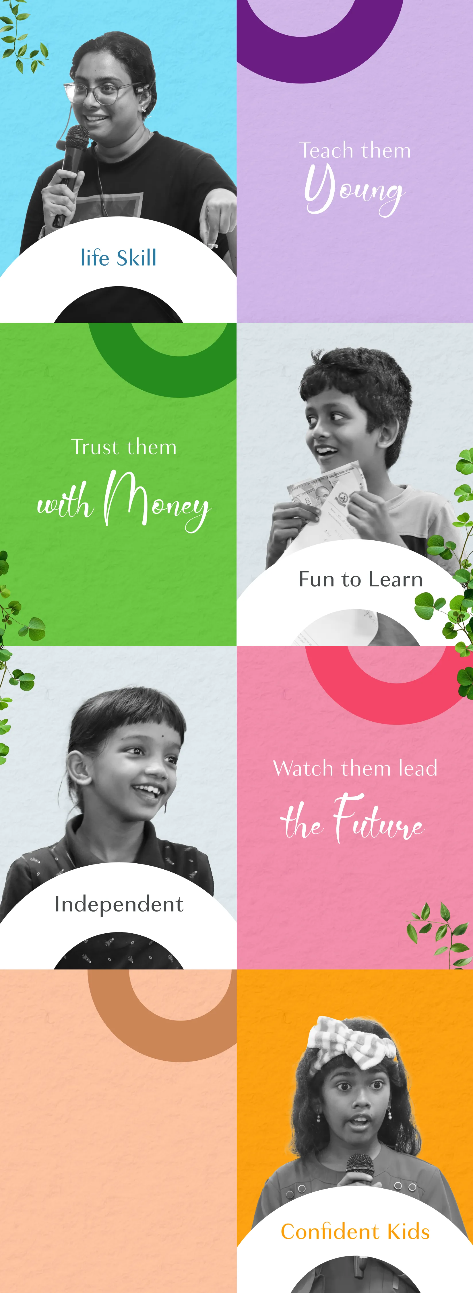 Colorful notes fluttering in the wind